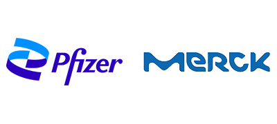 Pfizer and Merck - logos